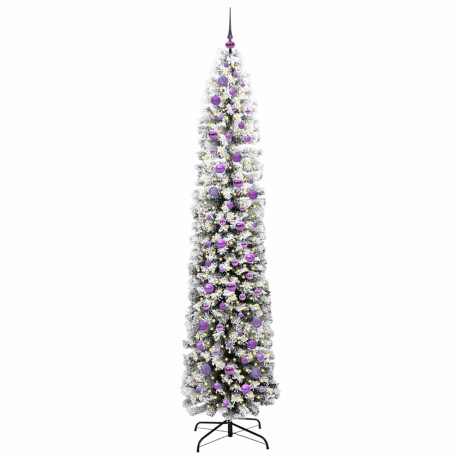 vidaXL Kunstkerstboom Groen 240 cm PVC en Staal en Kunststof afbeelding3 - 1