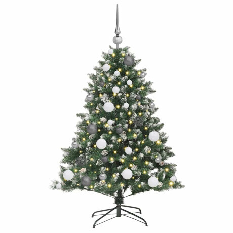 vidaXL Kunstkerstboom met LED -striplichten Groen 120cm PVC afbeelding3 - 1