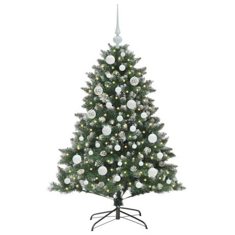 vidaXL Kunstkerstboom Groen 85 x 85 x 120 cm PVC en Plastic en Staal afbeelding3 - 1