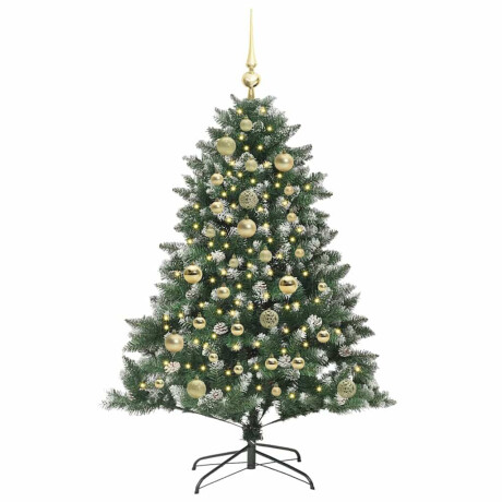 vidaXL Kunstkerstboom Groen 85 x 85 x 120 cm PVC en Plastic en Staal afbeelding3 - 1