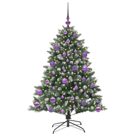 vidaXL Kunstkerstboom Groen 85 x 85 x 120 cm PVC en Plastic en Staal afbeelding3 - 1