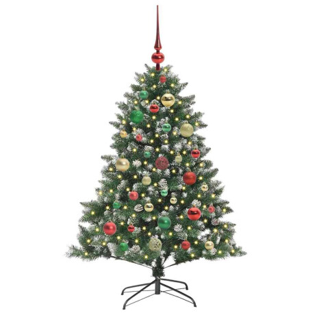 vidaXL Kunstkerstboom Groen 85 x 85 x 120 cm PVC en Plastic en Staal afbeelding3 - 1