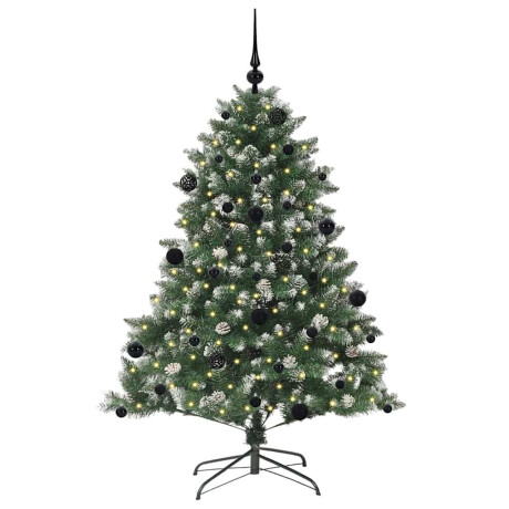 vidaXL Kunstkerstboom Groen 105 x 105 x 150 cm PVC en Plastic en Staal afbeelding3 - 1
