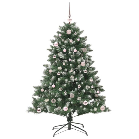 vidaXL Kunstkerstboom Groen 105 x 105 x 150 cm PVC en Plastic en Staal afbeelding3 - 1
