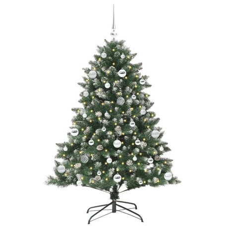 vidaXL Kunstkerstboom Groen 105 x 105 x 150 cm PVC en Plastic en Staal afbeelding3 - 1