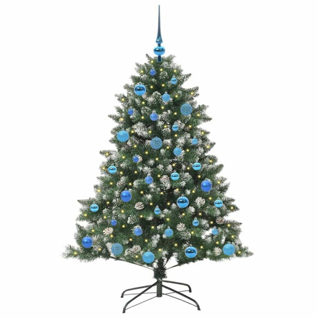 vidaXL Kunstkerstboom Groen 105 x 105 x 150 cm PVC en Plastic en Staal afbeelding3 - 1