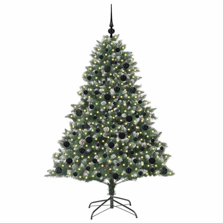 vidaXL Kunstkerstboom Groen 126 x 126 x 180 cm PVC en Plastic en Staal afbeelding3 - 1