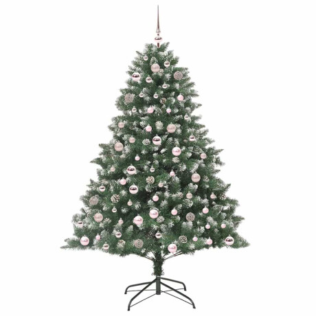 vidaXL Kunstkerstboom Groen 126 x 126 x 180 cm PVC en Plastic en Staal afbeelding3 - 1