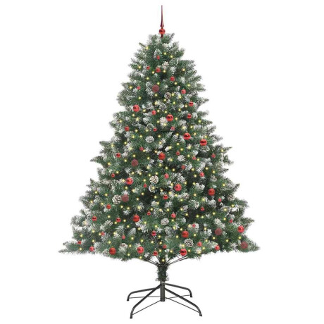 vidaXL Kunstkerstboom Groen 160 x 160 x 240 cm PVC en Plastic en Staal afbeelding3 - 1