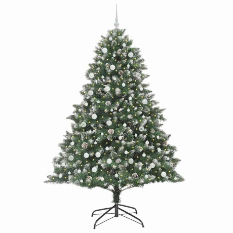 vidaXL Kunstkerstboom Groen 160 x 160 x 240 cm PVC en Plastic en Staal afbeelding3 - 1