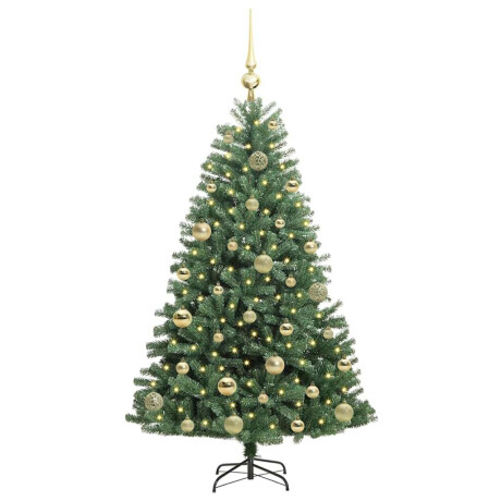 vidaXL Kunstmatige Inklapbare Kerstboom Groen 120 cm PVC en Metaal afbeelding3 - 1