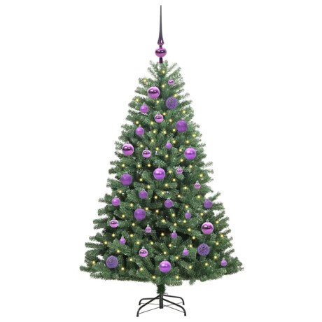 vidaXL Kunstmatige Inklapbare Kerstboom Groen 120 cm PVC en Metaal afbeelding3 - 1