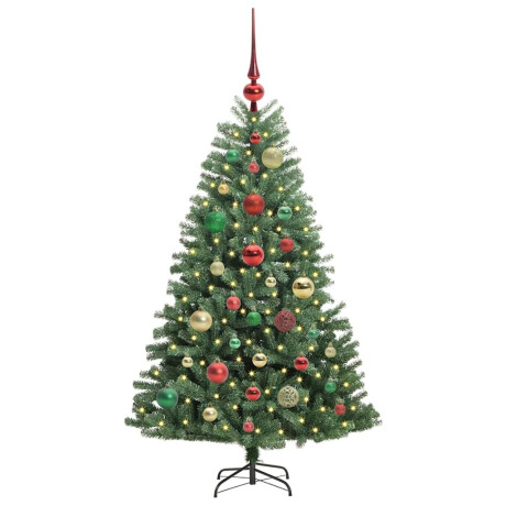 vidaXL Kunstmatige Inklapbare Kerstboom Groen 120 cm PVC en Metaal afbeelding3 - 1