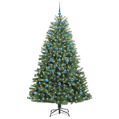 vidaXL Kunstmatige Inklapbare Kerstboom Groen 210 cm PVC en Metaal afbeelding3 - 1