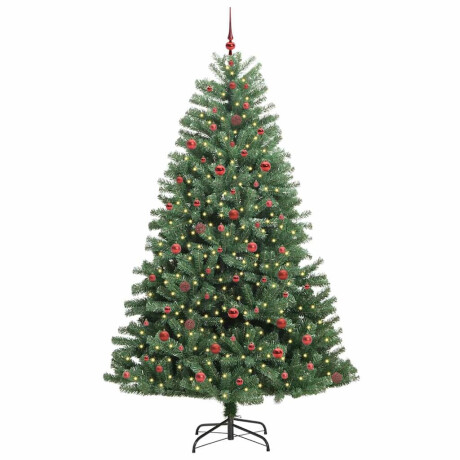 vidaXL Kunstmatige Inklapbare Kerstboom Groen 240 cm PVC en Metaal afbeelding3 - 1