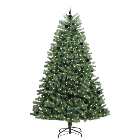 vidaXL Kunstmatige Inklapbare Kerstboom Groen 240 cm PVC en Metaal afbeelding3 - 1