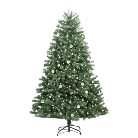 vidaXL Kunstmatige Inklapbare Kerstboom Groen 240 cm PVC en Metaal afbeelding3 - 1