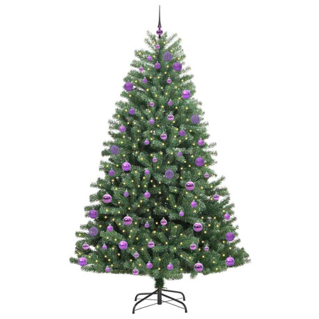 vidaXL Kunstmatige Inklapbare Kerstboom Groen 240 cm PVC en Metaal afbeelding3 - 1