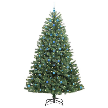 vidaXL Kunstmatige Inklapbare Kerstboom Groen 240 cm PVC en Metaal afbeelding3 - 1