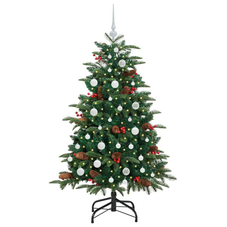 vidaXL Kunstkerstboom Groen 150 cm PVC en Metaal en Plastic afbeelding3 - 1