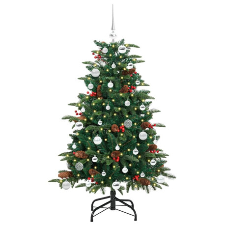 vidaXL Kunstkerstboom Groen 150 cm PVC en Metaal en Plastic afbeelding3 - 1