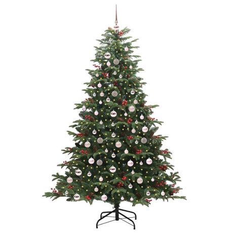 vidaXL Kunstkerstboom Groen 210 cm PVC en Metaal en Plastic afbeelding3 - 1