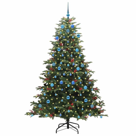 vidaXL Kunstkerstboom Groen 210 cm PVC en Metaal en Plastic afbeelding3 - 1