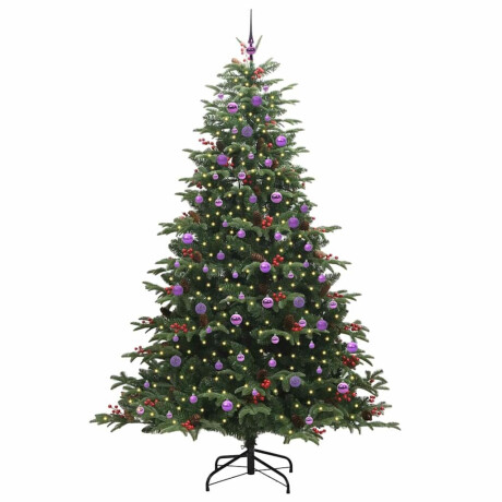vidaXL Kunstkerstboom Groen 240 cm PVC en Metaal en Plastic afbeelding3 - 1
