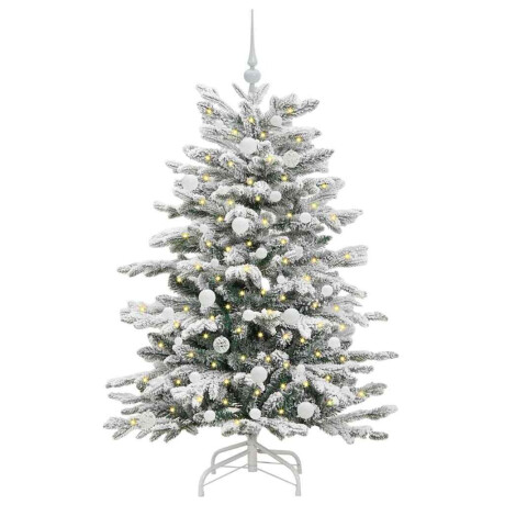 vidaXL Kunstmatige Inklapbare Kerstboom Wit 150 cm PE en PVC afbeelding3 - 1