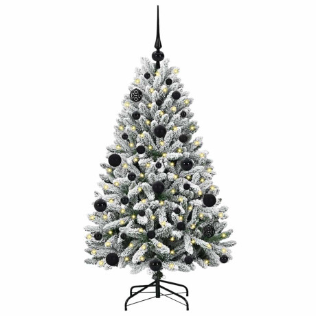 vidaXL Kunstkerstboom Groen en Wit 120 cm PVC en Metaal afbeelding3 - 1