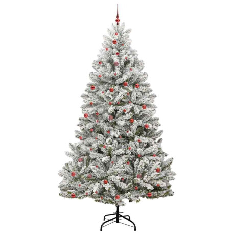 vidaXL Kunstkerstboom Groen en Wit 300 cm PVC en Metaal afbeelding3 - 1
