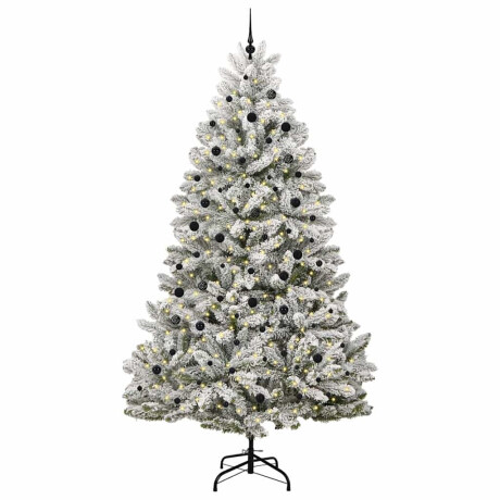vidaXL Kunstkerstboom Groen en Wit 300 cm PVC en Metaal afbeelding3 - 1