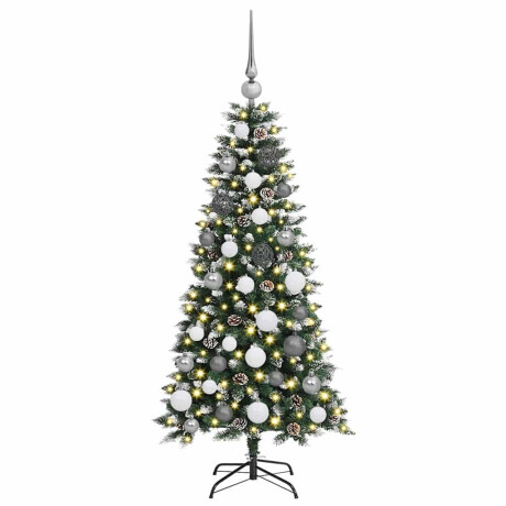 vidaXL Kunstkerstboom with Decorative String Lights Groen 120 cm PVC afbeelding3 - 1