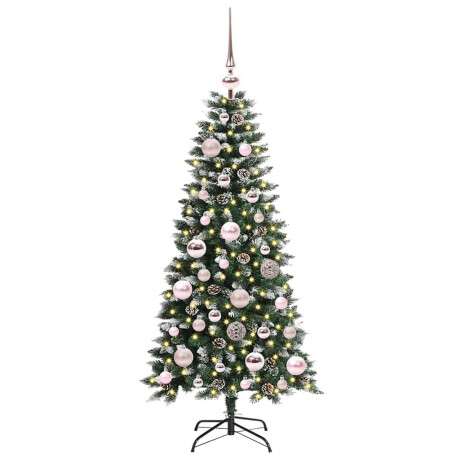 vidaXL Kunstkerstboom Groen 50 x 50 x 120 cm PVC en Plastic en Staal afbeelding3 - 1