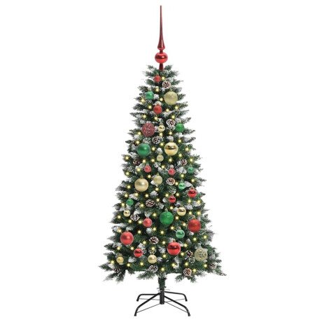 vidaXL Kunstkerstboom Groen 50 x 50 x 120 cm PVC en Plastic en Staal afbeelding3 - 1