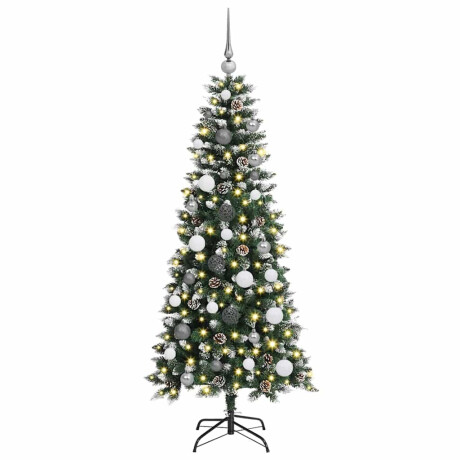 vidaXL Kunstkerstboom with Decorative String Lights Groen 150 cm PVC afbeelding3 - 1