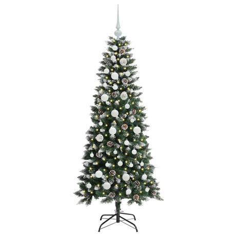 vidaXL Kunstkerstboom Groen 66 x 66 x 150 cm PVC en Plastic en Staal afbeelding3 - 1