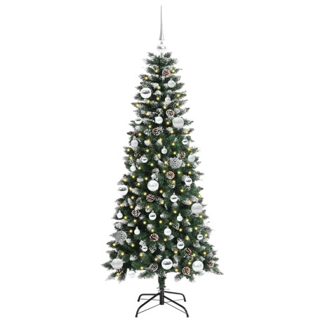 vidaXL Kunstkerstboom Groen 66 x 66 x 150 cm PVC en Plastic en Staal afbeelding3 - 1