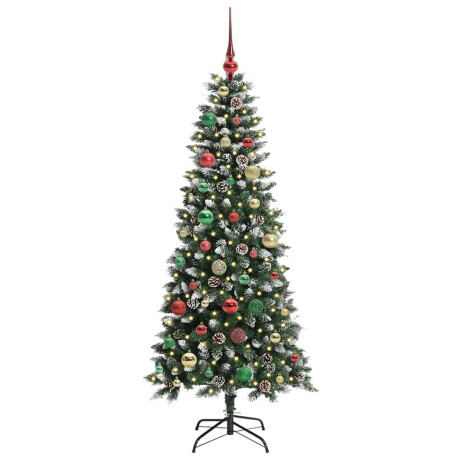 vidaXL Kunstkerstboom Groen 66 x 66 x 150 cm PVC en Plastic en Staal afbeelding3 - 1