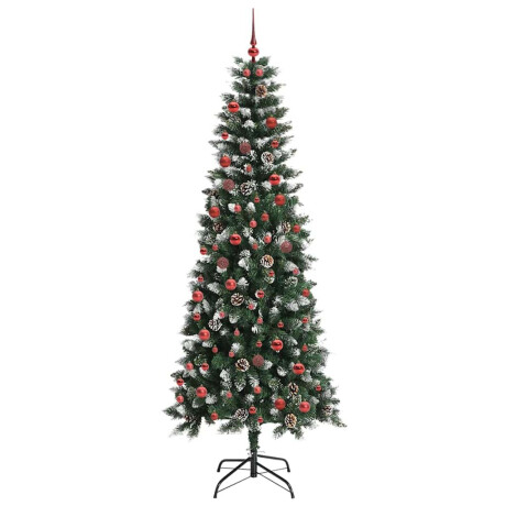 vidaXL Kunstkerstboom Groen 86 x 86 x 210 cm PVC en Plastic en Staal afbeelding3 - 1