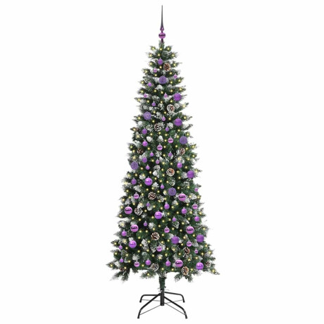 vidaXL Kunstkerstboom Groen 86 x 86 x 210 cm PVC en Plastic en Staal afbeelding3 - 1