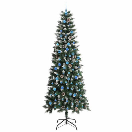 vidaXL Kunstkerstboom Groen 96 x 96 x 240 cm PVC en Plastic en Staal afbeelding3 - 1