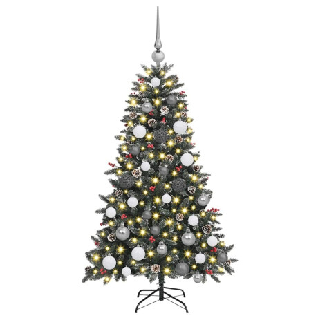vidaXL Kunstkerstboom with Decorative String Lights Groen 120 cm PVC afbeelding3 - 1