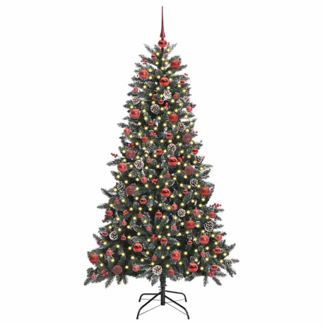 vidaXL Kunstkerstboom Groen 99 x 99 x 180 cm PVC en Plastic en Staal afbeelding3 - 1