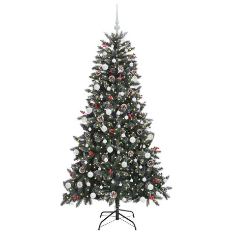 vidaXL Kunstkerstboom Groen 99 x 99 x 180 cm PVC en Plastic en Staal afbeelding3 - 1