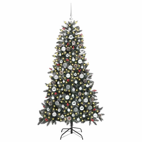 vidaXL Kunstkerstboom Groen 99 x 99 x 180 cm PVC en Plastic en Staal afbeelding3 - 1