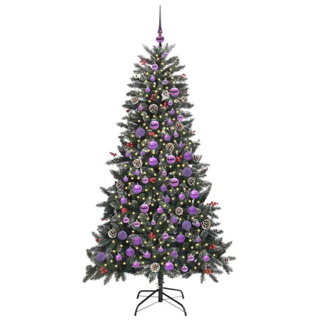 vidaXL Kunstkerstboom Groen 99 x 99 x 180 cm PVC en Plastic en Staal afbeelding3 - 1