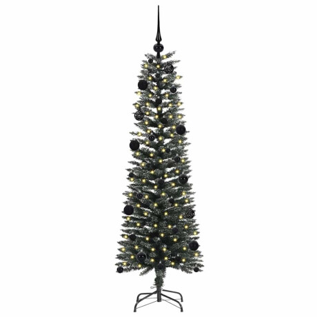 vidaXL Kunstkerstboom Groen 43 x 43 x 150 cm PVC en Plastic en Staal afbeelding3 - 1