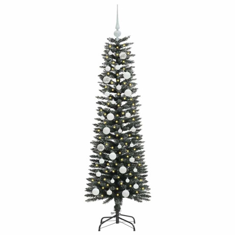 vidaXL Kunstkerstboom Groen 43 x 43 x 150 cm PVC en Plastic en Staal afbeelding3 - 1