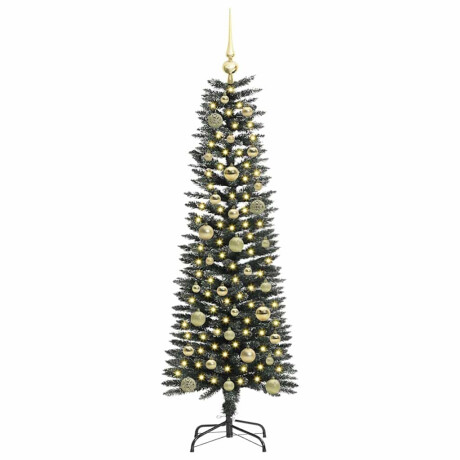 vidaXL Kunstkerstboom Groen 43 x 43 x 150 cm PVC en Plastic en Staal afbeelding3 - 1